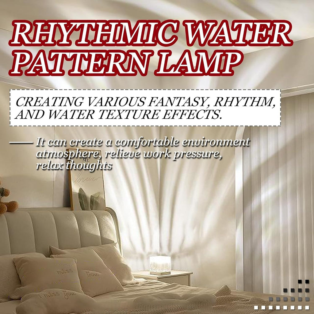 Aurora Projector Lamp Cube Northern Lights Dynamic Water Wave Light Remote Xmas