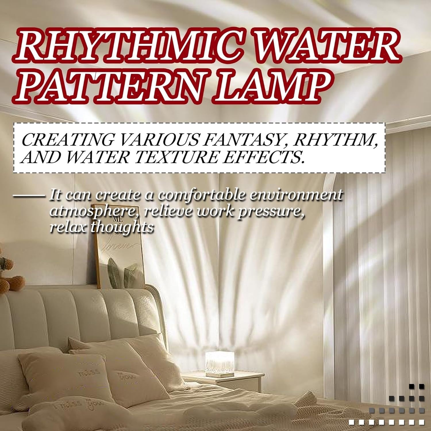 Aurora Projector Lamp Cube Northern Lights Dynamic Water Wave Light Remote Xmas